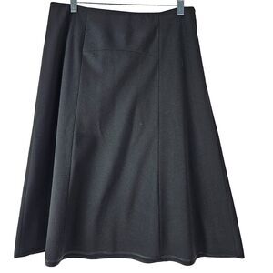 City Triangle Women's Black A-Line Work Skirt Size 8 Business Office Knee Length